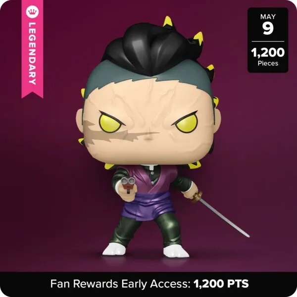 Kimetsu no Yaiba - Shinazugawa Genya - POP! Animation (1851) - POP! Vinyl - Metallic (Funko Toys)