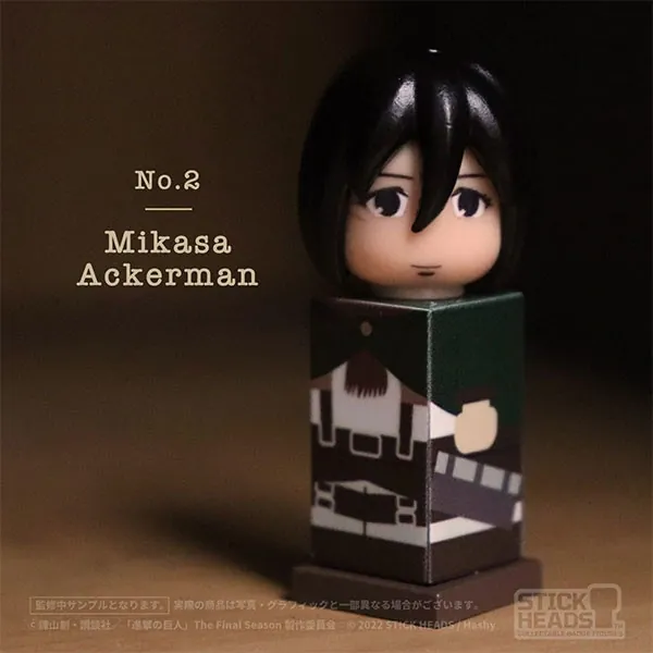 Shingeki no Kyojin - Mikasa Ackerman - Shingeki no Kyojin Badge Figure Stick Heads (Vol.1) - Stick Heads (Hashimoto)