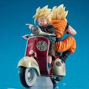 Dragon Ball Z - Son Gohan SSJ - Son Goku SSJ - Desktop Real McCoy EX - & Bike (MegaHouse)