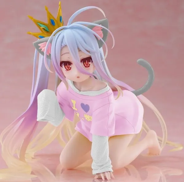 No Game No Life - Shiro - Desktop Cute - Nekomimi T-Shirt ver., Renewal (Taito)
