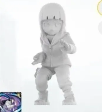 Naruto Shippuuden - Hyuuga Hinata - Naruto Burning Will Series Mini Rubber Figures Vol. 1 - Shippuden - Gray ver. (Kayou)