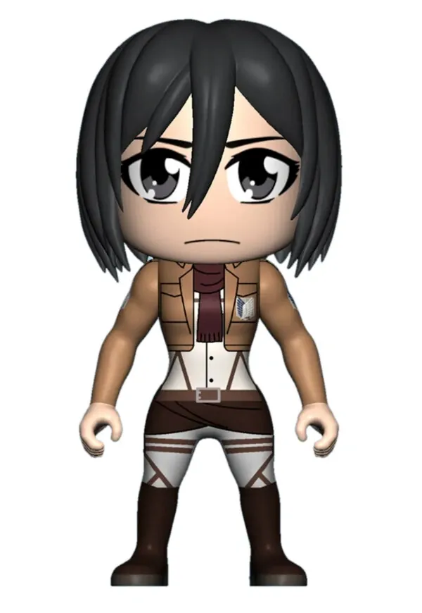 Shingeki no Kyojin - Mikasa Ackerman - Kawaii Titans - Kawaii Titans: Attack on Titan Mini Figures (Titan Merchandise)