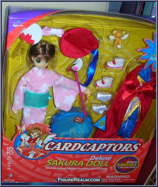 Card Captor Sakura - Kinomoto Sakura - Cardcaptors Fashion Doll - Deluxe Fashion Doll - Kimono Sakura & Red Cape Outfit (Trendmasters)