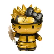 Hello Kitty - Naruto Shippuuden - Uzumaki Naruto - Kidrobot x Sanrio - Naruto x Sanrio Characters - Charge, Black and Gold (Kidrobot)