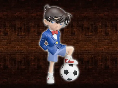 Meitantei Conan - Edogawa Conan - PM Figure - with Soccer Ball (SEGA)