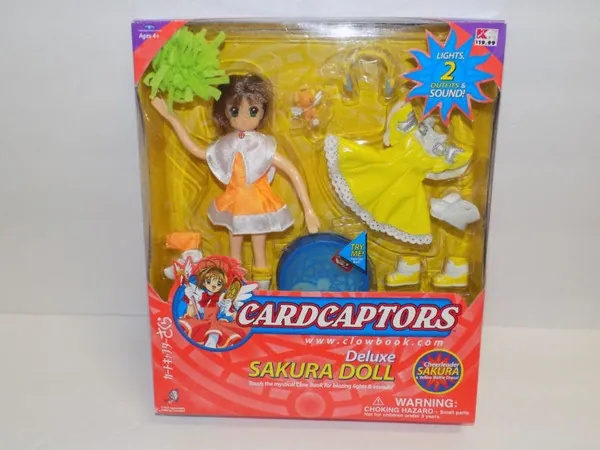 Card Captor Sakura - Kinomoto Sakura - Cardcaptors Fashion Doll - Deluxe Fashion Doll - Cheerleader Sakura with Yellow Battle Outfit (Trendmasters)