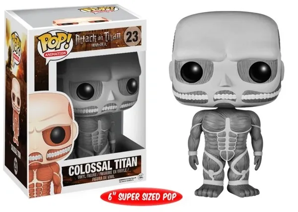 Shingeki no Kyojin - Chou-ougata Kyojin - POP! Animation (23) - POP! Vinyl (6515) - Super Sized Pop! Vinyl (6515) - Black & White (Funko Toys)